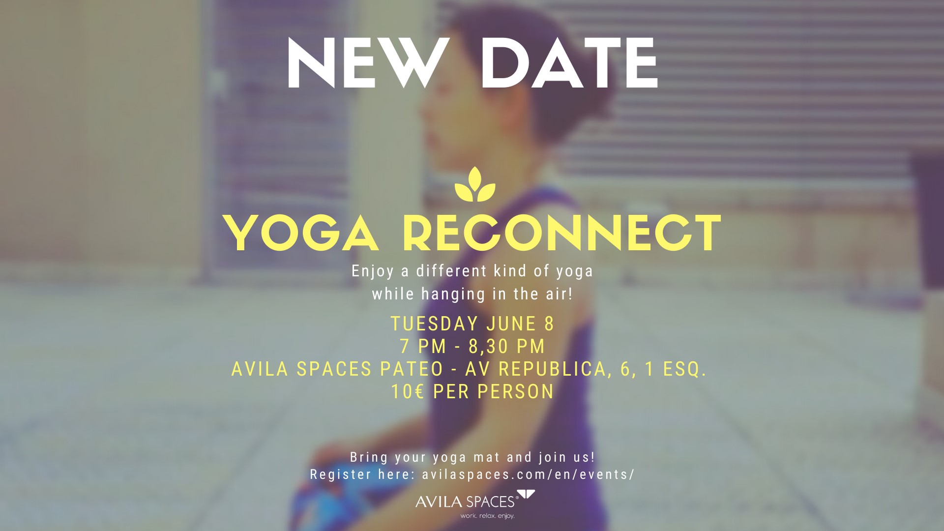 NOVA DATA (DIA 08/06/2021) - Let´s Reconnect with Yoga in the Pateo