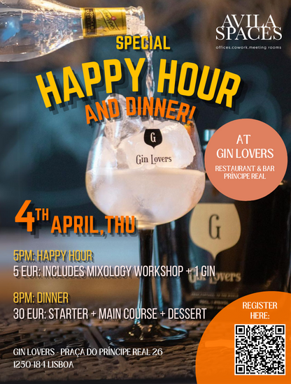 Special HAPPY HOUR and Dinner at Gin Lovers
